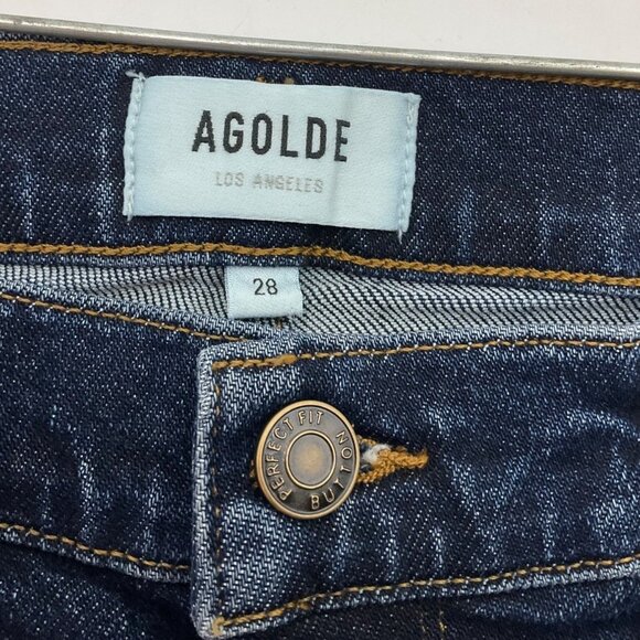 Agolde Womens Sz 28 Sophie Denim jeans High-Rise Skinny Dark Wash*Read - Picture 3 of 14
